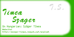 timea szager business card