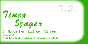 timea szager business card